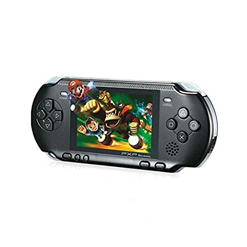 qiaoniuniu Handheld Game Console Kids Gift 16 Bit Portable Classic Video Games 150 Games Retro MD Paly Games PXP3 (Color: Black)