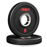 Rep Rubber Coated Olympic Plates - 5 lb Pair