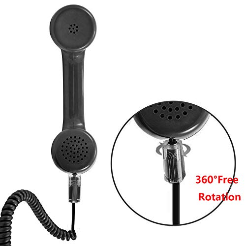 Telephone Cord Detangler, ohCome 360 Degree Rotating Adapter Landline Swivel Cord Untangler Anti-Tangle Phone Cable Telephone Accessory Black (5 Pack) - Thumbnail 2