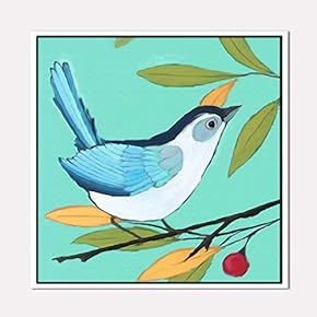Framed Canvas Wall Art for Living Room, Bedroom Beautiful Watercolor Birds Canvas Prints for Home Decoration Ready to Hanging - 16x16 inches