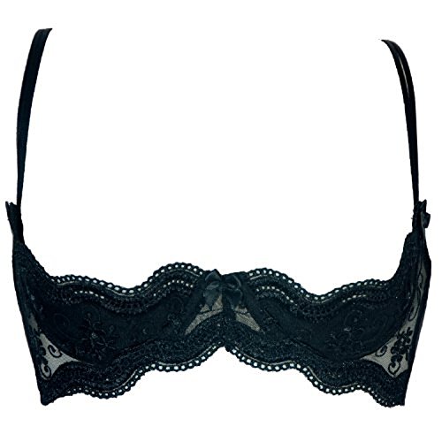 Sexy Plus Size Full Figure Underwire Embroidered Shelf Bra: Amazon ...