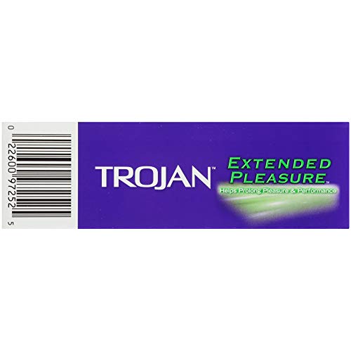 TROJAN EXTENDED PLEASURE CLIMAX CONTROL EXTENDED PLEASURE CONDOMS, 12 COUNT