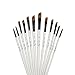 Acrux7 Art Paint Brush Set 12pcs Angular for Oil, Watercolor, Acrylic, Craft, Nail, Face Painting