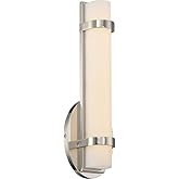 Nuvo Lighting 62/931 Contemporary Modern One Light Vanity from Slice Collection in Polished Nickel Finish