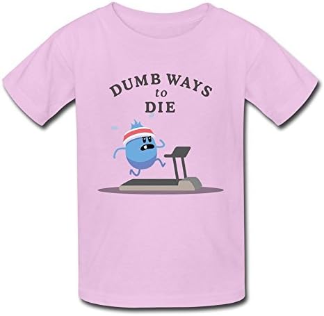 LIMEI Kid's Dumb Ways To Die Cotton T-shirt Pink S