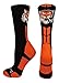 MadSportsStuff Tigers Logo Athletic Crew Socks (Black/Orange, Medium)