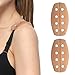 Women's Soft Silicone Bra Strap Cushions Holder Non-slip Shoulder Protectors Pads (1Pair, Breathability-Beige)