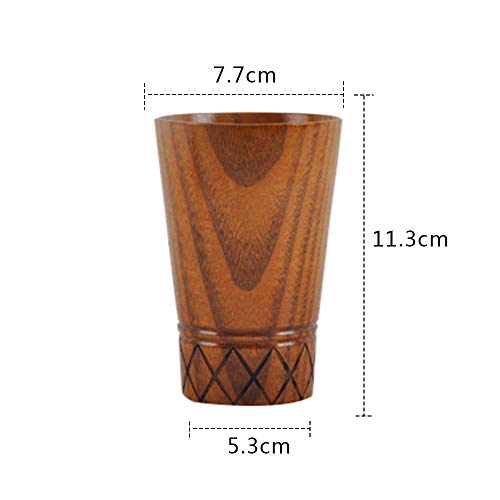 image for Connia Wooden Cup Bottle Log Color Handmade Natural Wood 175ml Hand Cu