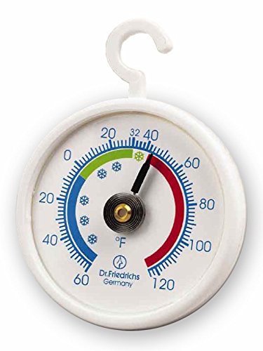 Freezer - Refrigerator - Cooler Thermometer 2.0 in. Diameter with Hanging Hook