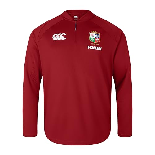 Canterbury Top da Uomo British And Irish Lions Everest 1° Strato, Red Dahlia, XS