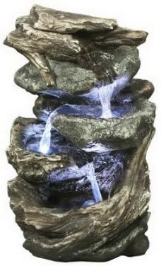 Relaxation Indoor Outdoor Water Fountain Cascade Resin Rock Stone New Backyard Tabletop Garden Waterfall