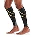 SKINS Essentials Compression MX Calf Tights, Black/Yellow, Small