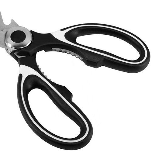 Professional Kitchen Scissors - Multi-Function Kitchen Shears with Black Cover - Safe Utility Scissors for Cutting Chicken, Poultry, Seafood, Meat, Vegetable, Herbs, Premium Poultry Shears by GRILART - Thumbnail 4