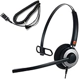 IPD IPH-160 Monaural Noise canceling,Corded Headset with 2.5mm Jack for Linksys, Polycom IP, Grandstream, Panasonic, Zultys Gigaset & Other Cordless Dect Phones