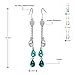 Neoglory Jewelry Teardrop Made with Swarovski Element Crystal Five Colors Drop Earrings 3.14