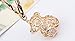 Winter's Secret Vintage Hollow Gold Plated Shining White Zircon Accented Charming Pendant Necklace