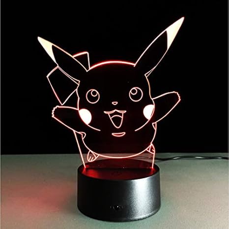 Amazon Co Jp Ping ポケモン Go ピカチュウ 3dナイトライト アクションフィギュア Ledトイランプ 7色 変化 子供 ギフト 誕生日 クリスマスランプ Home Kitchen