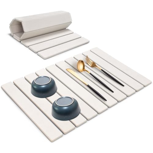 Large Stone Dish Drying Mats for Kitchen Counter, 24