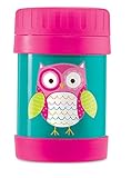 Crocodile Creek Girls Eco Owl Insulated Stainless Steel Food Jar, Teal, 11.5 oz