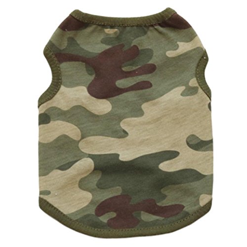 Voberry Fashion Pet Dog Camouflage T-Shirt Dog Cat Summer Vest Shirt