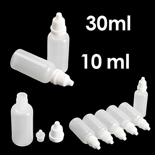 100pcs 30ml Empty Plastic Squeezable Dropper Bottles Eye Liquid Dropper