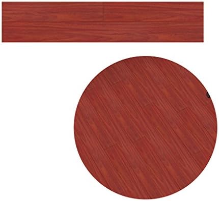 Topker us5M Self-adhesive Wood Grain Floor Contact Paper Covering PVC Removable Decorative Film Wallpaper Stickers Red