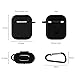 Airpods Case, Coffea AirPods Accessories Shockproof Case Cover Portable & Protective Silicone Skin Cover Case for Apple Airpods 2 &1 (Front LED Not Visible) – Blackthumb 2