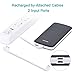 10000mAh Power Bank with Built-in Type C and Micro USB Cable, Charmast External Battery Portable Charger Pack for iPhone Xs/XS Max/X 8 Samsung Huawei Android Cell Phones (Grey)