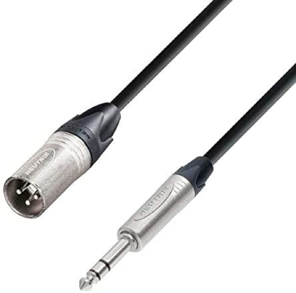 Adam Hall cables K5 BMV 1000 Microphone Cable Neutrik XLR Male to 6.3mm Jack Stereo 1