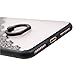 iPhone 7plus Case Finger Ring Stand - JAZ Ultra Thin Hard PC Back [3D Relief Sculpture][Silicone]Case Cover With 360 Rotating Ring Grip/Stand Holder/Shockproof For iPhone 7 Plus(Black)(lace)