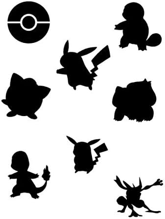 Amazon Co Jp ポケモン ピカチュウ Etc シルエット 21 59cm X 27 94cm ステンシルファスト ホーム キッチン