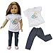 ZITA ELEMENT 3 Sets Daily Casual Clothes Outfits for 18 inch American Doll and Other 45-46cm Dolls Xmas Gift