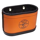 Klein Tools 5144BHB Hard-Body Oval Bucket with Kickstand and Hook Holes, Made of Non-Conductive Plastic and a Polypropylene Bottom
