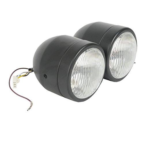 Matte Black Dual 4" Headlight For Streetfighter Cafe Racer Dual Sport Motorcycle
