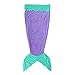 Fun Little Toys Soft Purple Mint Mermaid Tail Blanket, Camping Birthday Family Easter