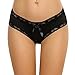 Hey HeyMay Cute Lace Sexy Underwear Women With Bow-Tie Ladies Crothchless Panties Bottom Sexy Thongs For Women Lingerie (S, Black)