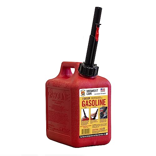 QuickFlow Spout Midwest Can 1210 Auto Shut Off Gasoline Can 1 Gallon