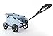 TRIOKID My First Kids Toy Wagon for Doll Trioswagon Blueberry Blue Deluxe Outdoor Doll Stroller Drawable Fabric with Adjustable Handle