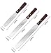 PUCKWAY Straight Cake Icing Spatula set of 3 Professional Stainless Steel Cake Decorating Frosting Spatulas, 6