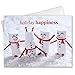 Marshmallow Snowmen Holiday Card Pack / 25 Seasonal Greeting Cards Including Envelopes/Whimsical Winter Happiness Food Design And Joyful Wishes Note