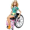 Barbie-Fashionistas-Doll-165-with-Wheelchair-and-Long-Blonde-Hair Barbie Fashionistas Doll #165, with Wheelchair & Long Blonde Hair Wearing Tropical Romper, Orange Shoes & Lemon Fanny…