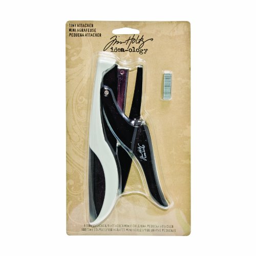 Tiny Attacher by Tim Holtz Idea-ology, 6-3/4 Inches, Includes 100 Staples, Plastic and Metal, TH92800