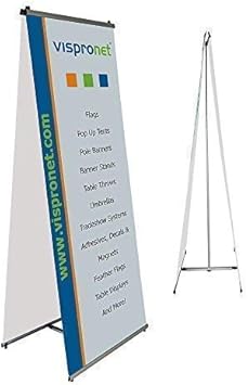 Amazon Com Vispronet Double Sided L Banner Display Stand 2 6ft