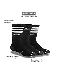 Calcetines Adidas para hombre de 3 rayas (3 unidades)