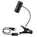 OMAYKEY Reptile Lamp Fixture Holder Clamp, Upgraded Lengthened Adjustable Stand and Socket - for Pet Brooder Coop Chicken Lizard Turtle Snake Aquarium Habitat Heat Lamps & Light Bulb - Black
