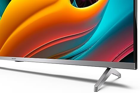Sharp 55FP6EA - 55" QLED Android TV (sem moldura, 4K Ultra HD, 4X HDMI 2.1, 3X USB, Bluetooth), Google Assistant, Chromecast, Dolby Vision, HDR10, DTS Virtual X, Silver Color