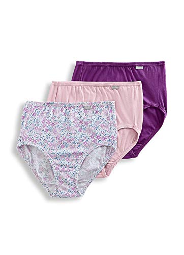Jockey Women's Underwear Plus Size Elance Brief - 3 Pack, Faded Mauve Stardust, 8