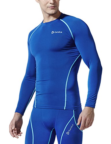 Tesla TM-R11-BLSZ_X-Small Men's Long Sleeve T-Shirt Baselayer Cool Dry Compression Top R11