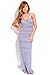 Young Aloud OATMEAL STRIPES SLEEVELESS SCOOP NECK MAXI DRESS