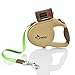 Petter Extra Long 24 Ft Premium Quality Retractable Dog Leash for Large Breeds with Removable Garbage Bag Disposal – Fluorescent, Glow-in-The-Dark Material – Up to 110 Lbs Capacity